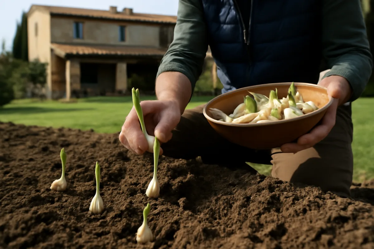 Piantare aglio germogliato in giardino: quando farlo per un raccolto abbondante